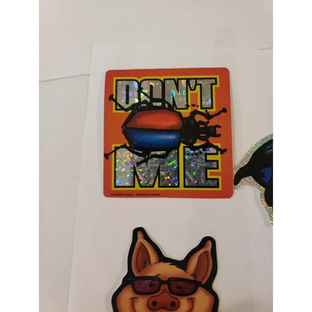 90s y2k vintage vending machine stickers Prism Cool Animal complete set of 9